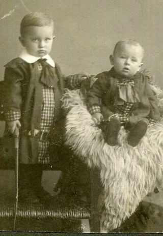 Antique Cdv Photo Darling Little Victorian Boys W Fashion Clothing Germany