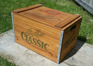 John Labatt Classic Wooden Crate With Smaller Wooden Boxes Inside.