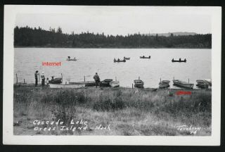 Photo Postcard Rppc,  Fishing Boats,  Cascade Lake,  Orcas Island,  San Juan,  Washington