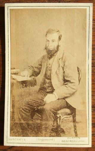Antique Carte De Viste Photograph Portrait Of A Cumbrian Victorian Gentleman