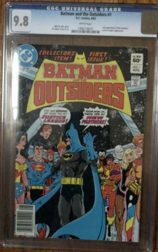 Batman And The Outsiders 1 Cgc 9.  8 White Pages Dc Comics 1983