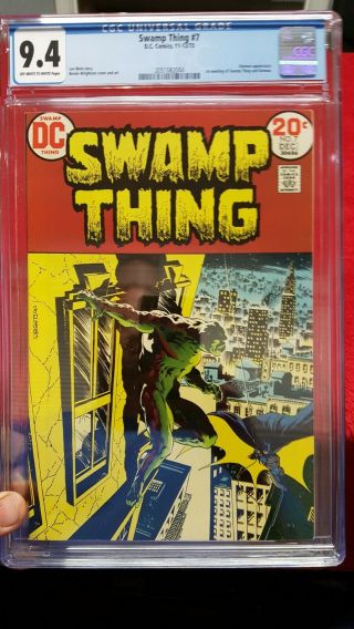 Swamp Thing 7 Cgc 9.  4 Batman Appearance 1st Meeting Of Both.  No Res Nm
