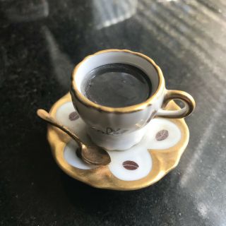 Vintage Parry Vielle Limoges Cup Of Coffee Hinged Trinket Box Peint Main,  Gift