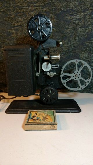 Vintage Keystone 16 Mm Silent Film Projector,  Plus Krazy Kat 16 Mm Film