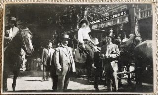 Strange Ca.  1910 Sonoma Co.  California Skaggs Hot Springs Postcard Mounted Lady