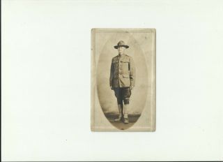 World War 1 Soldier Picture Post Card Long Island York Reference 1891 D.  O.  B.