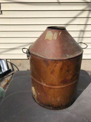 Vintage Copper Moonshine Still Pot With Handles