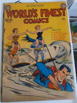 Worlds Finest 60 Lower Grade Dc Early Silver Age 1952