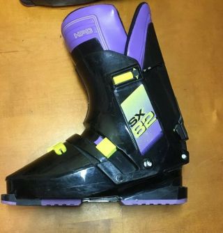 Vintage Salomon Sx 82 Hpc Rear Entry Ski Boots Black/purple Size 335 Unisex