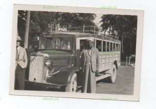 Ww2 Photo Bedford Lorry Converted Into Bus North Africa Vintage 1940s