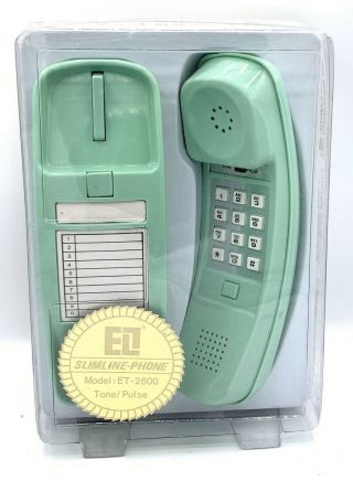 Vintage Pastel Green Slimline Phone Et - 2600 Tone/pulse Newinbox Elt? Ell?