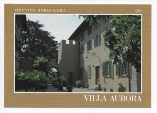 Qsl Adventist World Radio Awr 2000 Jülich Forli Italy Villa Aurora School Dx Swl