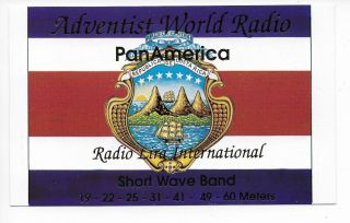 Qsl Adventist World Radio Awr Lira International 1999 Ksda4 Guam Costa Rica Dx