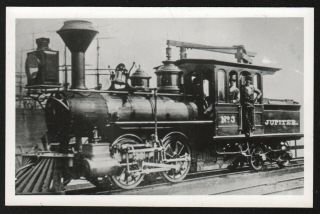 Vintage Postcard Railroad Locomotive No 3 Jupiter East Boston,  Mass