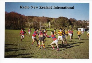 Qsl Radio Zealand International Wellington 1990 On 17680 Kcs Rugby Dx Swl