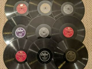 Christmas 78 Rpm Records - Sinatra/ Nat King Cole/como/dinah Shore/mills Bros