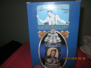 Elvis Presley Lidded Stein " Blue Suede Shoes " Cs404 Anhueser Busch 2000