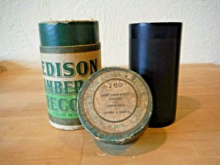 1901 Edison Amberol 4 Min.  Cylinder Record 189 Gary Owen Medley/violin/orig.  Box