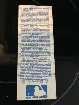 Vintage 1988 World Series Dodgers Game 2 Ticket Stub 2