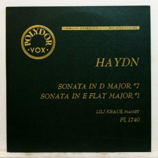 Lili Kraus - Haydn Sonatas Nos.  1 & 7 Vox Polydor Us 10 " Lp