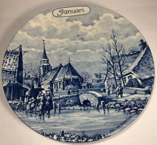 Metropolitan Museum Of Art Delfts Holland 9 1/4 " Januari Plate