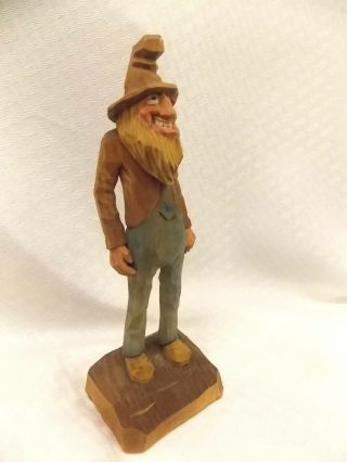Vintage Caricature Wood Carving Hillbilly Man Figure 70 