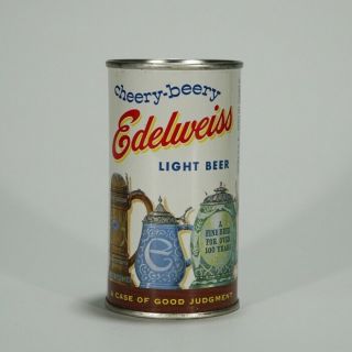 Edelweiss Cheery - Beery Light Flat Top Can Schoenhofen Chicago Illinois - Minty -