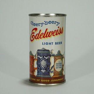 Edelweiss Cheery - beery Light Flat Top Can Schoenhofen Chicago Illinois - MINTY - 2