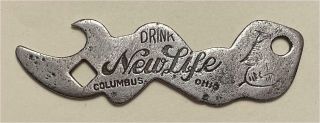 1910s Life Beer Franklin Brew Columbus Ohio Lady Shaped Bottle Opener A - 4 - 29