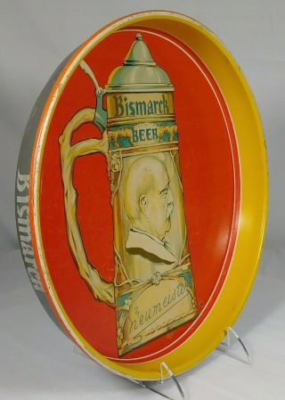 Old Bismarck Beer Tin Serving Tray Neumeister Bismarck Brewing Co.  Baltimore MD 2