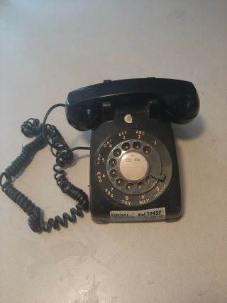 Vintage Black Western Electric Bell Systems Rotary Dial Phone.  From The 70s.