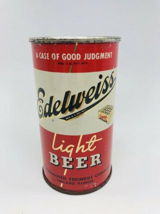 Edelweiss Light Beer - One Sided Flat Top W/ Case On Front.  Chicago,  Illinois Il