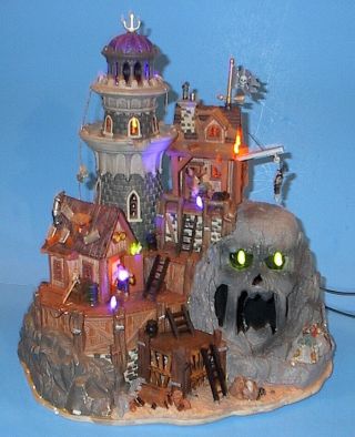 Vintage Lemax Spooky Town Isle Of Doom Lighthouse Box Listing Others
