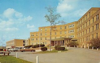 Postcard Ny Warsaw Wyoming County Community Hospital Old Vintage Cars Unposted