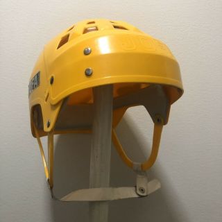JOFA hockey helmet 23551 Gretzky style yellow classic vintage SMALL CRACK 2