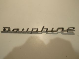 Renault Dauphine Vintage Metal Emblem Badge Trim Nameplate Logo