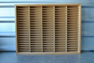 Vintage Napa Valley Box Company 100 Cassette Tape Wooden Storage Case Rack Wall