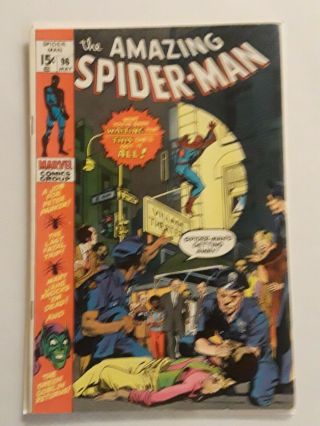 The Spider - Man 96 (may 1971,  Marvel) Drug Issue No Cca Stamp.