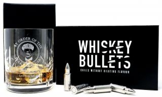 Personalised Peaky Blinders Crystal Glass Tumbler & Whisky Bullets Gift/dad