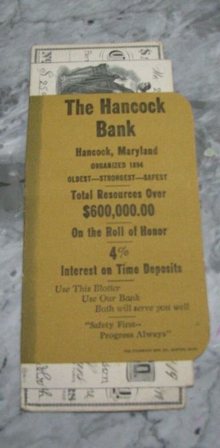 Vintage The Hancock Bank,  Hancock Md 1920 