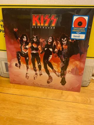 Kiss Destroyer Resurrected Orange Vinyl Walmart Exclusive  Hype Sticker