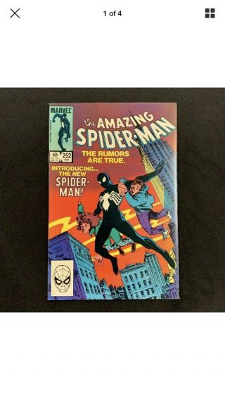 The Spider - Man 252 Key/ First Appearance Black Suit Vf,  /nm