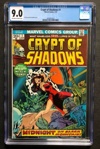 Crypt Of Shadows 1 Cgc 9.  0 Vf/nm Ow - W (1973,  Marvel) Gil Kane Cover