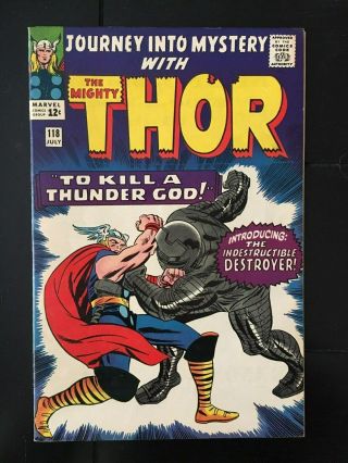 Journey Into Mystery 118 Fine (6.  0) Fn; 1st Destroyer; Thor; Kirby Art