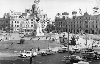 Peru - 1961 Real Photo Busy Plaza San Martin Square In Lima,  Peru