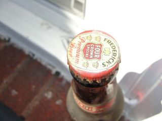 Frederick ' s Four Crown Special Beer 1940 ' s IRTP with cap Thornton,  IL 3