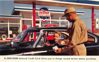 Chevron Gas Company Chrome Adv Pc For Its Credit Card Service C 1950 - 60 