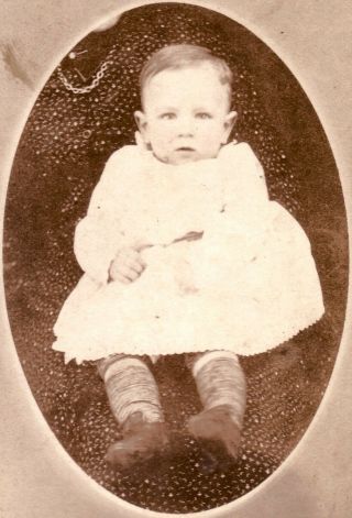1870s Cdv Photo Baby & Hidden Mother Newton Hamilton Pa Photographer D S Wharton