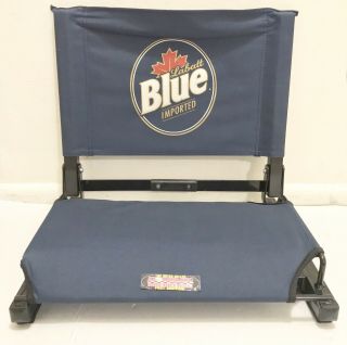 Labatt Blue Canadian Beer The Stadium Chair Co Canvas Metal Bleacher Seat -