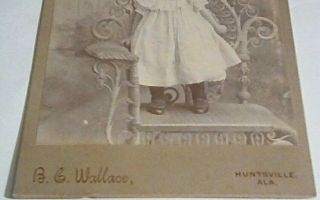 Antique Cabinet Card - Little Girl Standing On Chair 2
